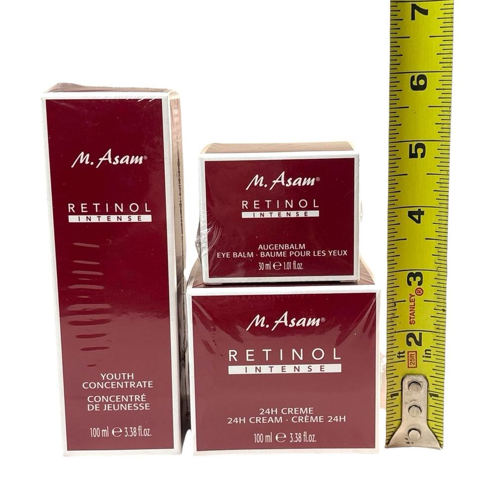 SEALED SET M. Asam "Retinol Intense" 24H Creme, Eye Balm, Youth Concentrate NEW - Picture 7 of 16